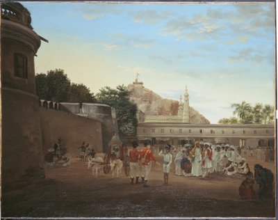 Der Marktplatz von Trichinopoly, 1800 von Philip Le Couteur